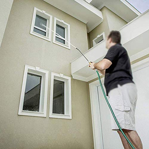 Hihey hogedruk-watersproeier, waterlans met uittrekbare veerslang, 2 x reinigingsmondstuk, spuitmonden, tuinslang… - Afbeelding 8