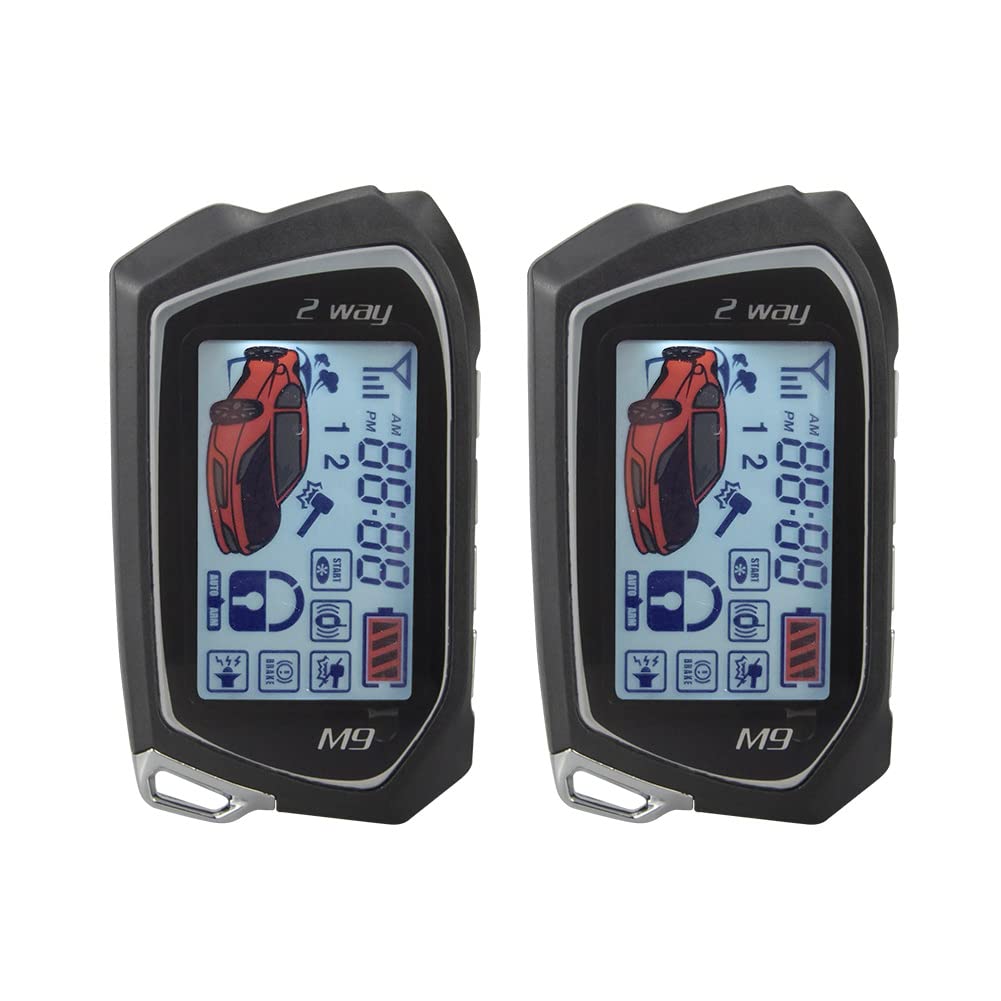 EASYGUARD 2 Way Car Alarm Pke Keyless Entry Lcd Pager Display Vibration Alarm Universal Car Auto