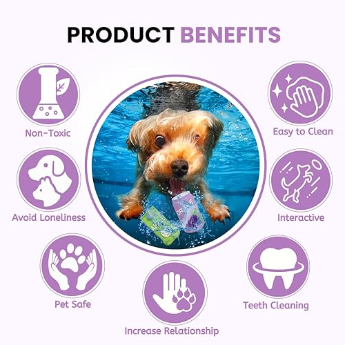 Image of Foodie Puppies Natural Latex Squeaky Play Drink Chew Toy Combo of 2 (Grapes and Apple Juice Toy) for Small to Medium Dogs | Durable, Interactive, Fetch & Chew Safe Play Toy