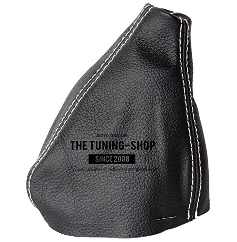 The Tuning-Shop Ltd For Fiat Barchetta 1995-2005 Manual Shift Boot Black Leather White Stitching