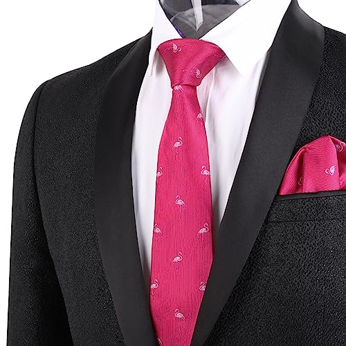 Image of Alizeal Mens 3.15'' Gradient Novelty Pattern Tie Set with Pocket Square Casual Color Tie Set