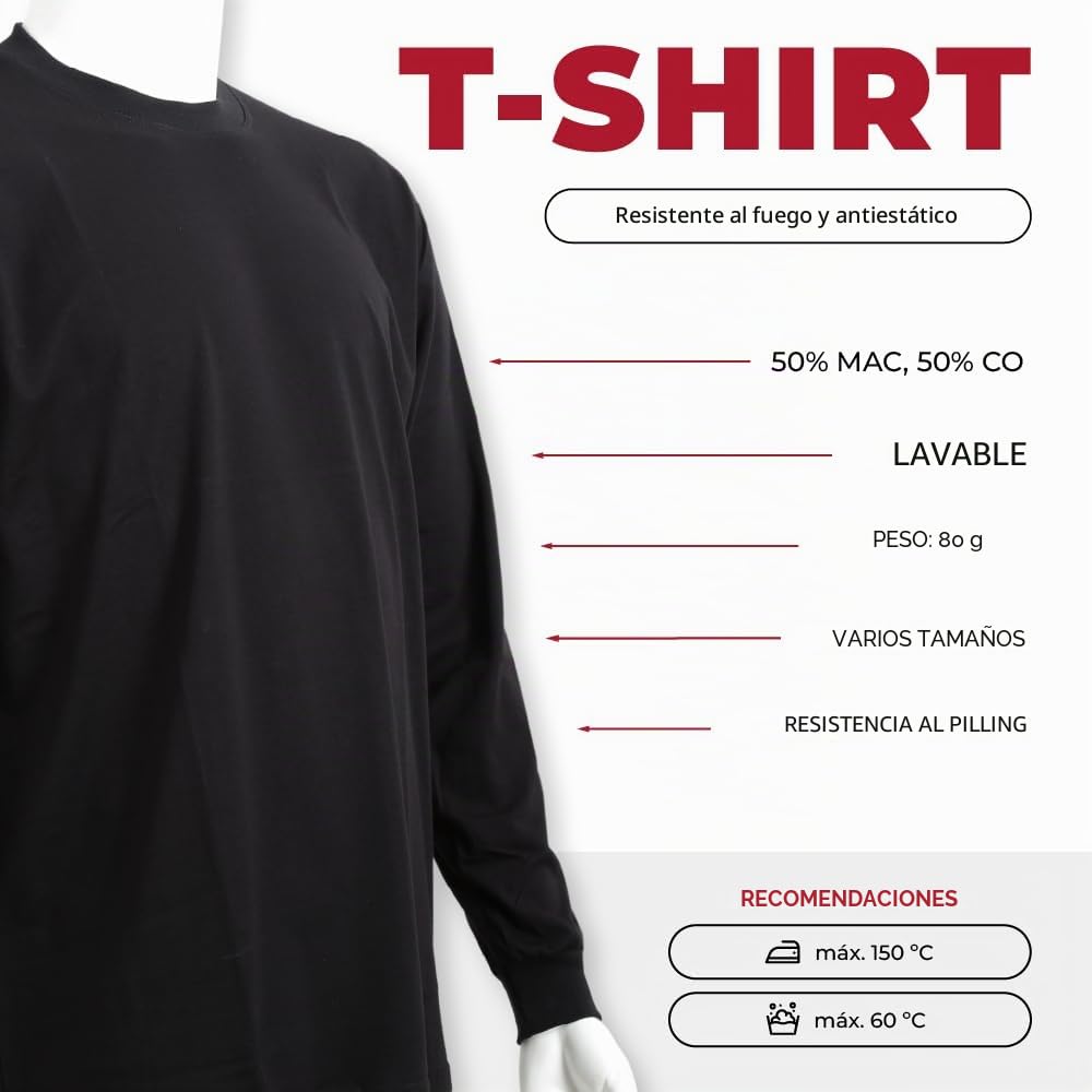 TEXFIRE Camiseta Ignífuga Manga Larga CE EPI Cat II