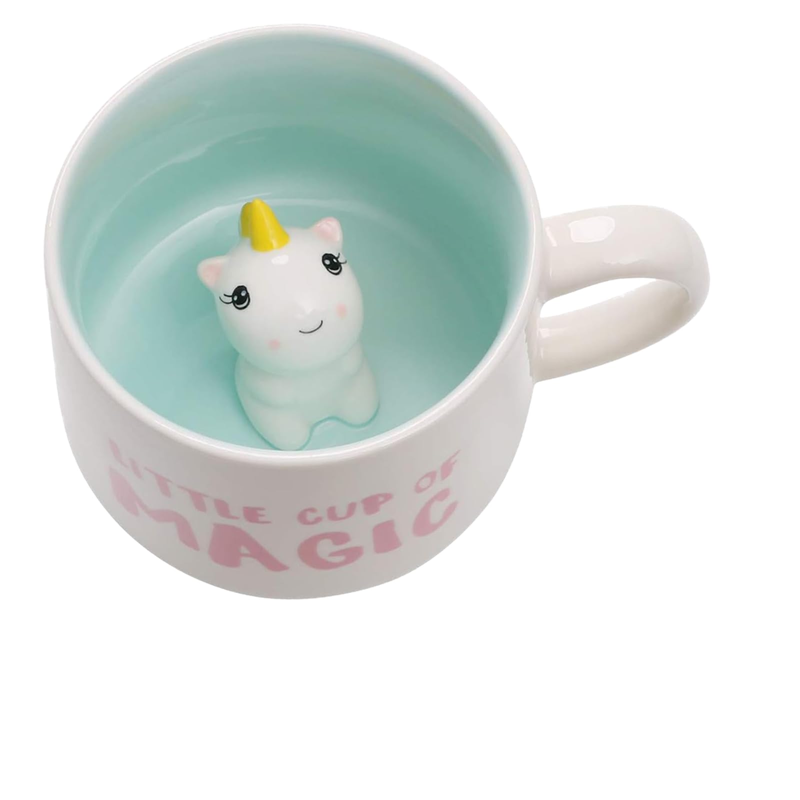 MeYuxg Taza de Cerámica de Unicornio, Taza 3D Divertida de 360ML, Taza de Café con Estatua de Unicornio, Taza Animales 3D, Regalo de Cumpleaños de Navidad para Mujeres y Niñas