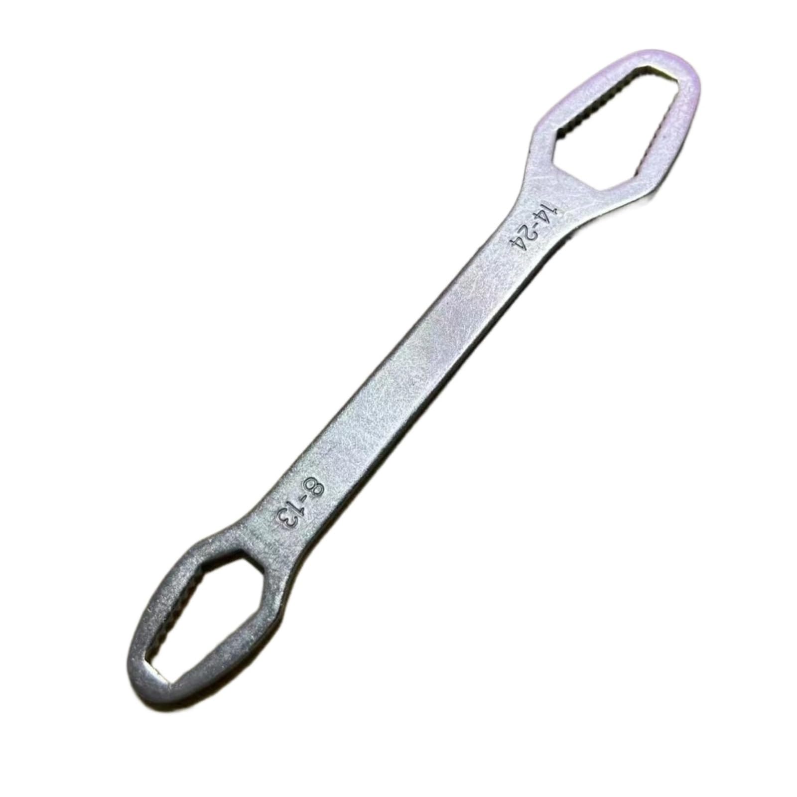 Lajhdcg Silver-220Mm 8-24Mm Universal Torx Wrench Self-Tightening Adjustable Wrench Board Double-Head Torx Spanner Hand Tools For Factory(Silver-220Mm)