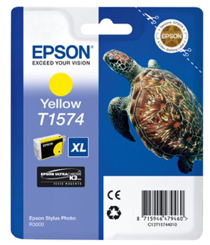 Epson T1574 encre jaune d'origine L évitez les pannes d'impression avec Amazon Dash