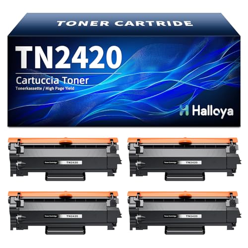 Pack de 4 toners TN2420 noir compatible Brother DCP-L2530DW MFC-L2710DW