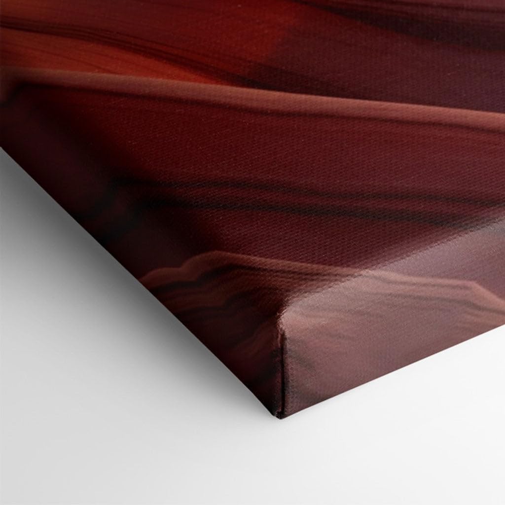 Canvas for Living room. Desert Mirage in Red A Voyage Through Abstract Hues, 27 x 18 inch Canvas Wall Art - Ready to Hang