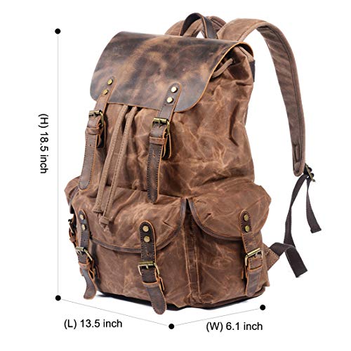 Lederrucksack WUDON Leder-Rucksack für Herren