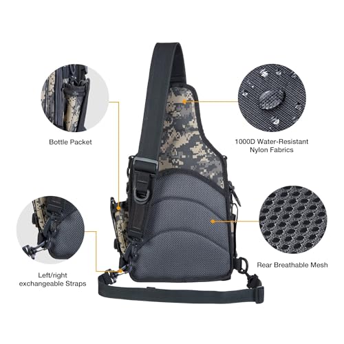 Image of Piscifun Fishing Tackle Storage Bag Outdoor Shoulder Backpack Cross Body Sling Bag