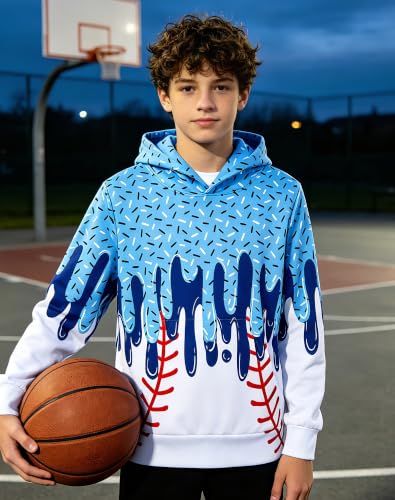 Image of Lovekider Boys Hoodie Kids 3D Print Graphic Pullover Sweatshirt 6-16 Years