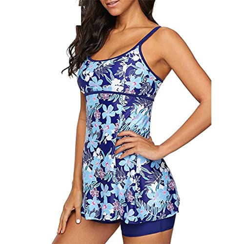 Maillot de Bain Push-up Double Épaule Tankini Galbant Grande Taille