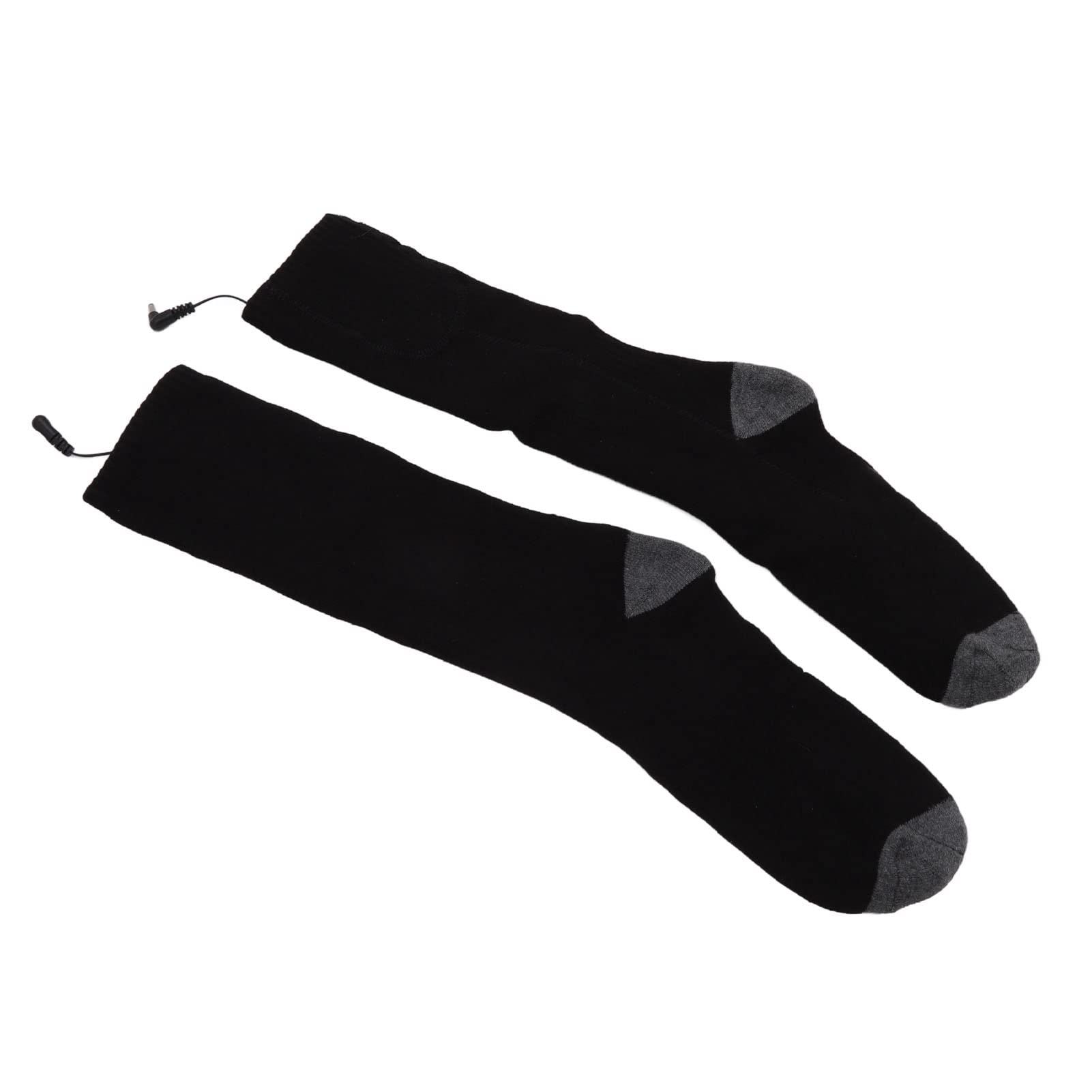 Chaussettes Chauffantes Intelligentes, Bas Chauffants Confortables pour Les Activités Hivernales, Noir, Paquet de 2