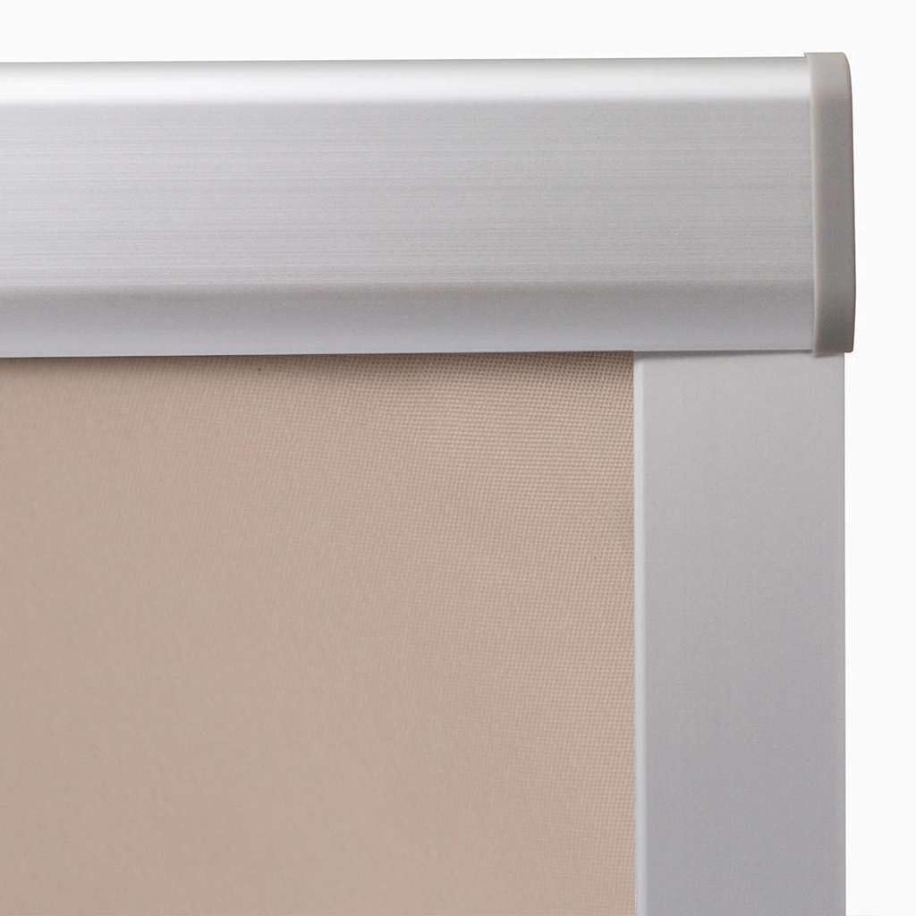 Store enrouleur occultant beige 50,2 x 78 cm, à fixation Klemmfix, sans perçage, revêtement en aluminium, mécanisme de traction, 100 % polyester, pour chambre à coucher, bureau, chambre
