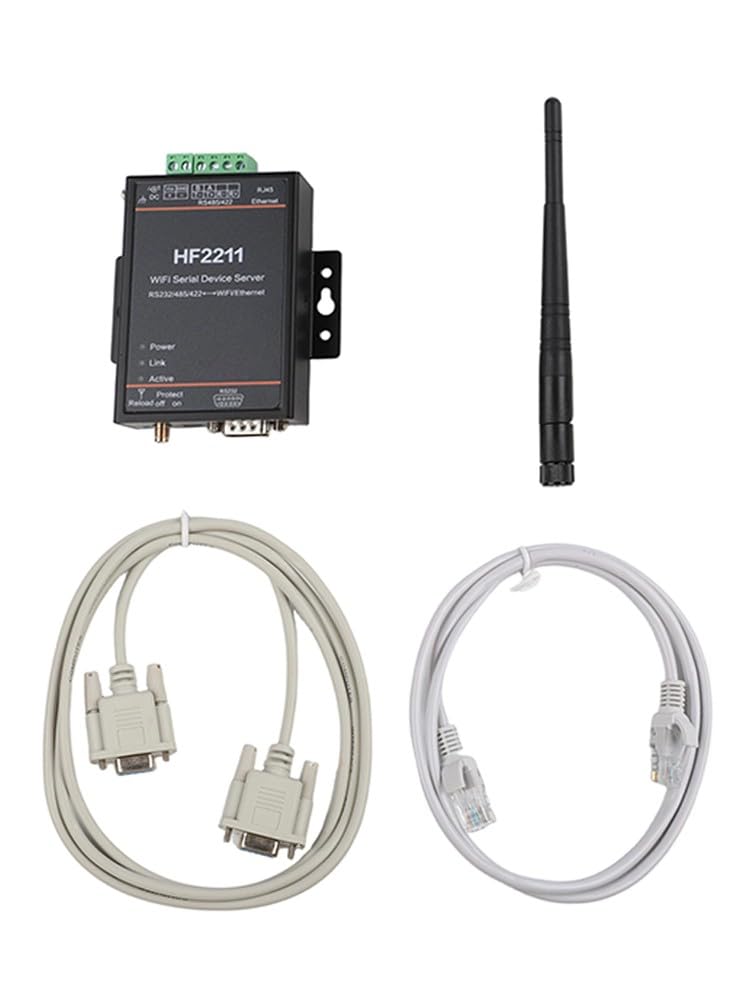 HF-2211 Servidor serial industrial RS232 RS485 RS422 a Ethernet módulo convertidor con MIPS MCU 4 MB Flash para Modbus TCP TLS cifrado OTA Update Web Configuration Router Bruck