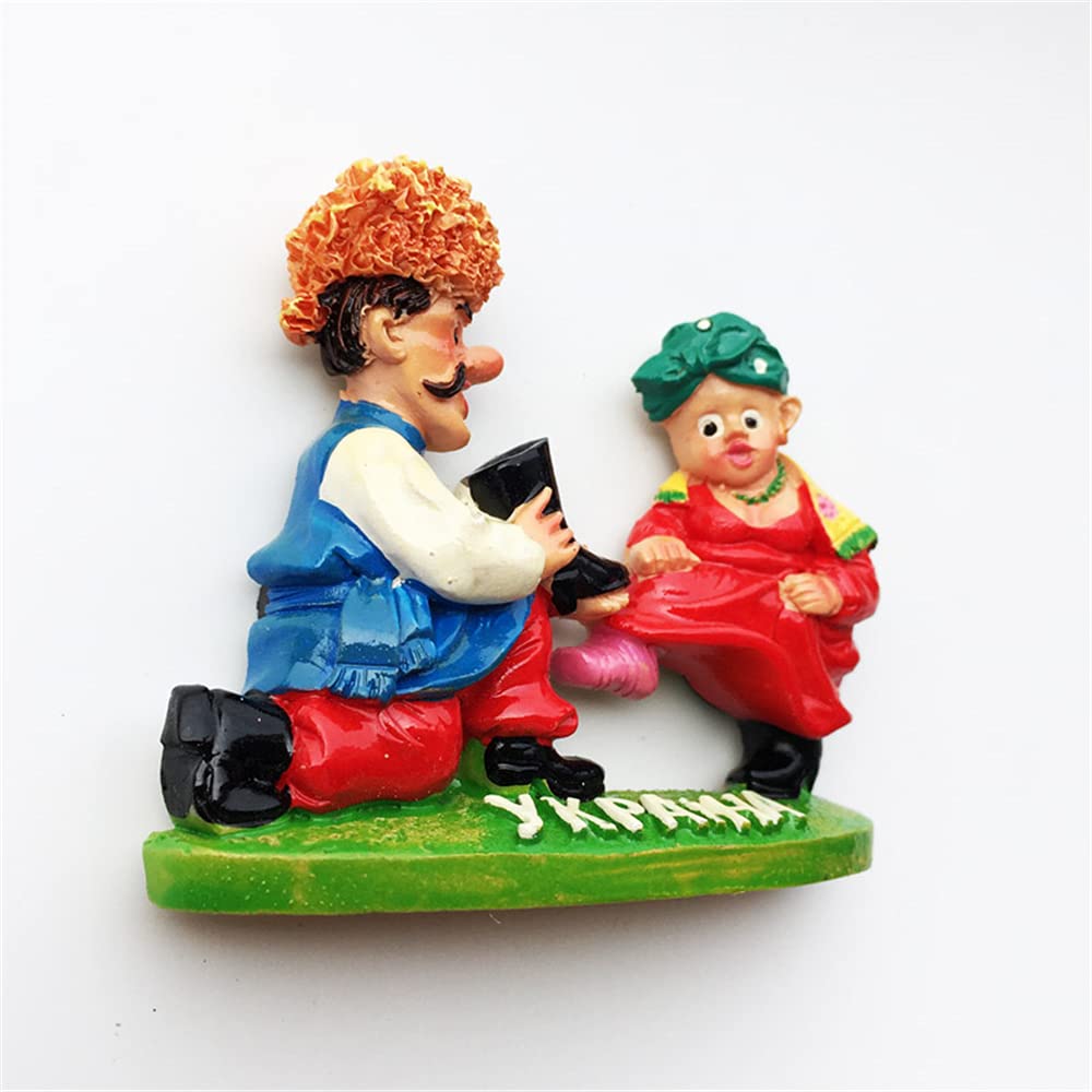 Magnete Ucraina In Resina 3D - Souvenir Fatto A Mano Per Viaggiatori - Decorazione Per Frigorifero O Lavagna - 2