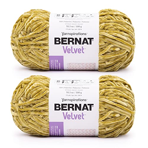 Image of Bernat Velvet Olive Yarn - 2 Pack