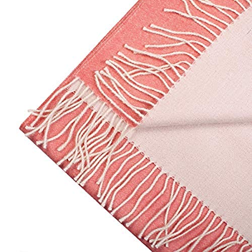 Écharpe 100% bébé alpaga rose-blanc d'une douceur d'exception