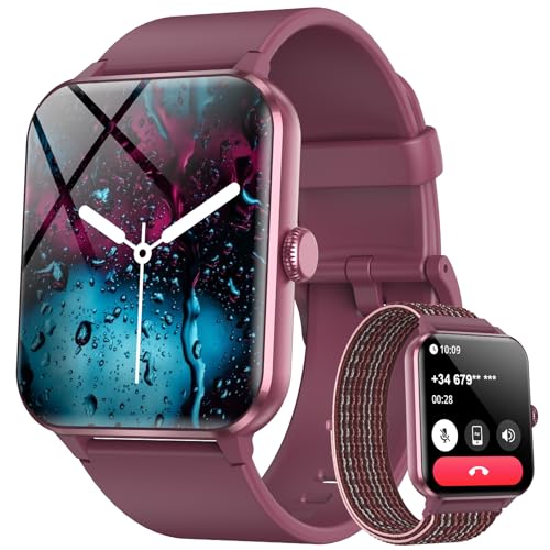 Image of Blackview 2026 Fitness Tracker (Answer /Make Calls), Smart Watch for Men and Women with Heart Rate /SpO2 /Sleep Monitor /2 Straps, 100+ Sports Modes, IP68 Waterproof Activity Tracker for Android /iPhone