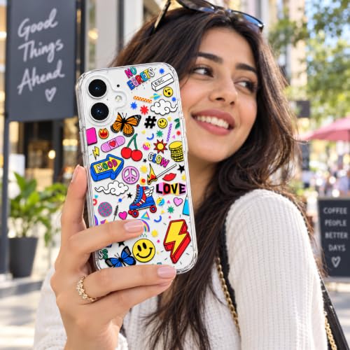 Image of SQUIF for iPhone 17 Back Case Cover Silicone Transparent Soft Design Art Printed | Camera Bump Protection (Multicolor)