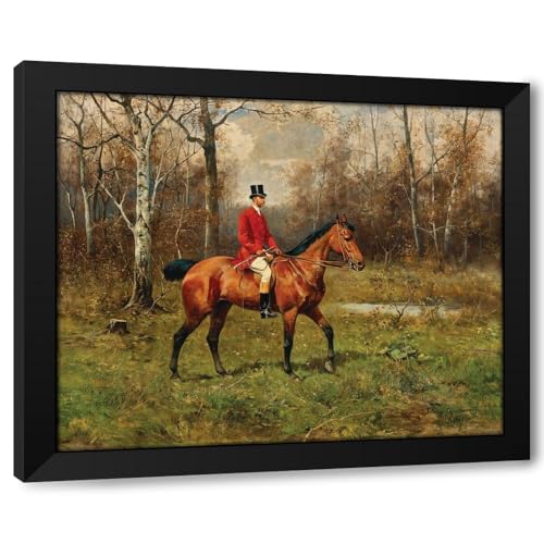 ArtDirect A Parforce Rider in the Forest (1890) Custom Framed Art Print Giclee Print or Canvas Options with Various Sizes and Customization by Tadeusz Ajdukiewicz