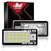 WinPower LED Éclairage plaque immatriculation auto ampoules Pas d'erreur 6000K xénon blanc froid 18 SMD Feux arrière pour A3/S3/A4/S4/A6/C6/S6/RS6/A8/S8/Q7 ect., 2 Pièces (Nouvelle version)