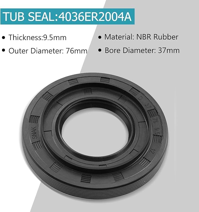 3 Pcs Tub Seal for LG Washer, Part Number 4036ER2004A, Replacement for LG 4280FR4048L 4280FR4048E 4036ER4001B