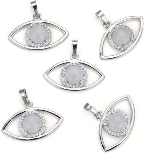 Miniatura 7 de Adabele - 4 colgantes de piedras preciosas curativas de ojo de tigre amarillo dorado natural, mal de ojo, cuentas sueltas de cristal de roca para