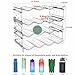 Clear Water Bottle Organizer,Stackable Bottle Storage Rack,4 Pack Wine and Tumbler Water Bottle Holder for Cabinet Organization and Storage,Plastic Wine Display/Drink Bottle Holder for Refrigerator