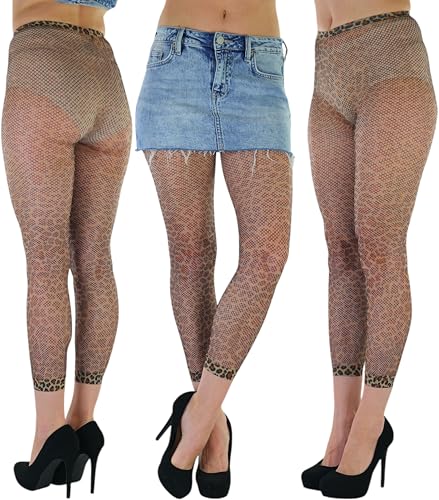 Image of ToBeInStyle Women's Footless Opaque Animal Zebra Tiger Tights Hosiery