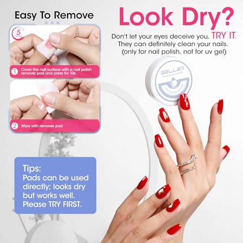 Image of GELLEN Nail Polish Remover Jar, Fragrance Acetone Free, 5-9s Quick Removal