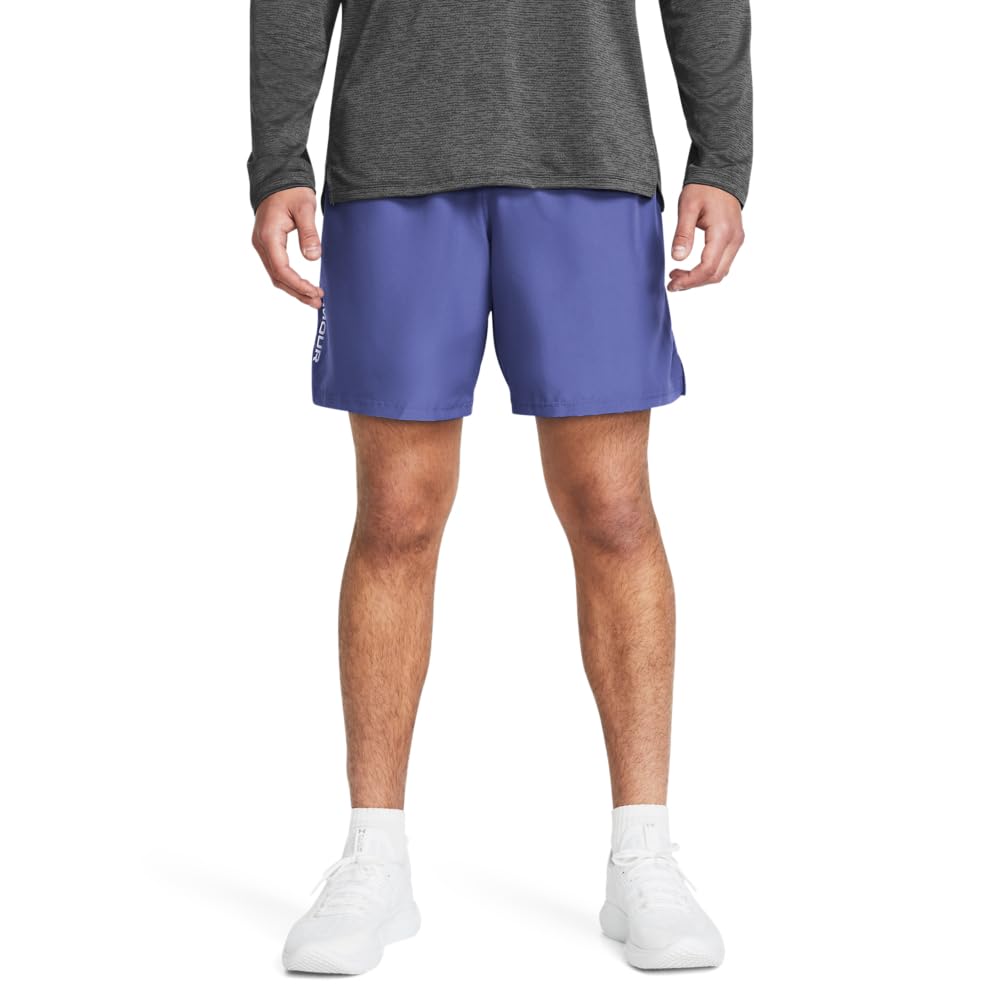 Under Armour Mens Woven Wordmark Shorts Bottoms Starlight L