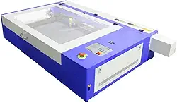 Máquina Cnc Router Laser Corte e Gravação 60x40cm 60w Sensor Fluxo de Água 220v