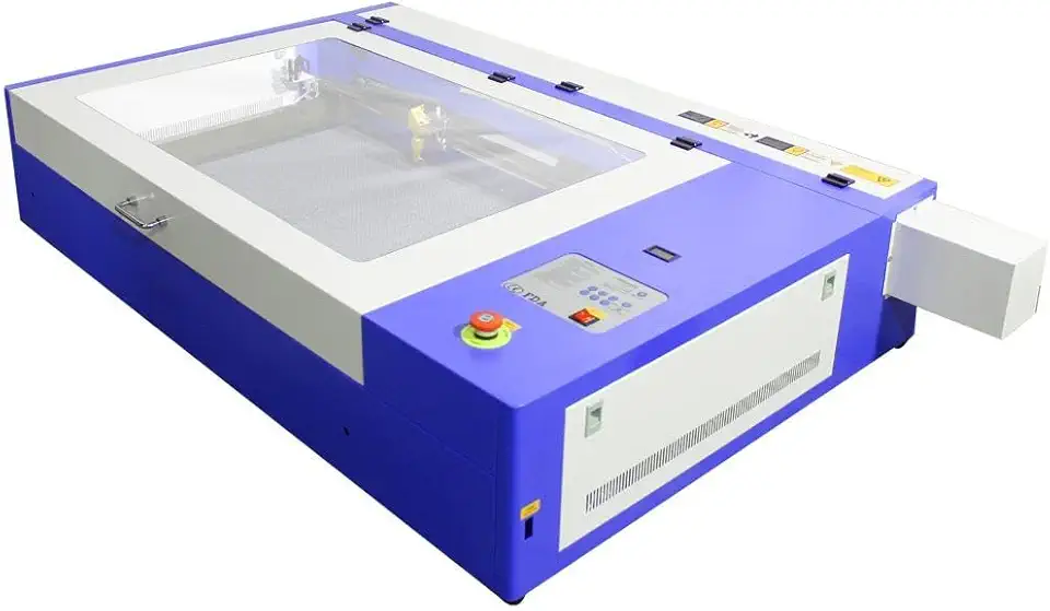 Máquina Cnc Router Laser Corte e Gravação 60x40cm 60w Sensor Fluxo de Água 220v