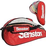 Senston Badminton Racket Bag, Tennis Racquet Bag, Single Shoulder Racket Bag,6 Racquet Bag,Waterproof and Dustproof.(red)