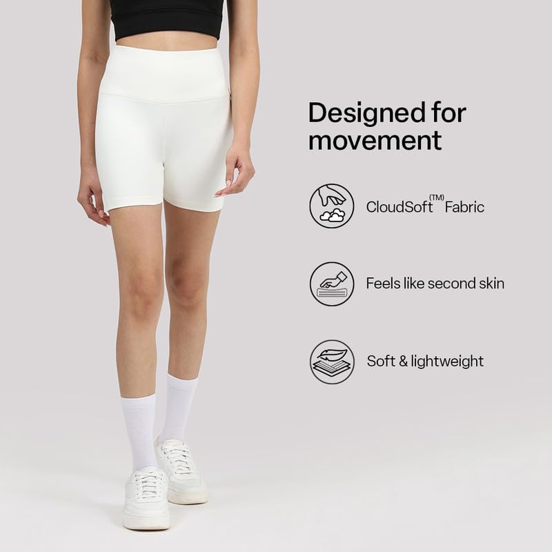Image of BlissClub Ultimate Shorties Lite | Gym Shorts for Women Workout, Sports Shorts, Swim Shorts and Shapewear for Tummy | High Waist and Back Pocket