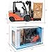 Liberty Imports Toy Forklift Truck with Pallet & Cargo - 1:22 Scale Friction Powered Wheels & Manual Lifting Control - Warehouse Lifting Vehicle for Kids Play