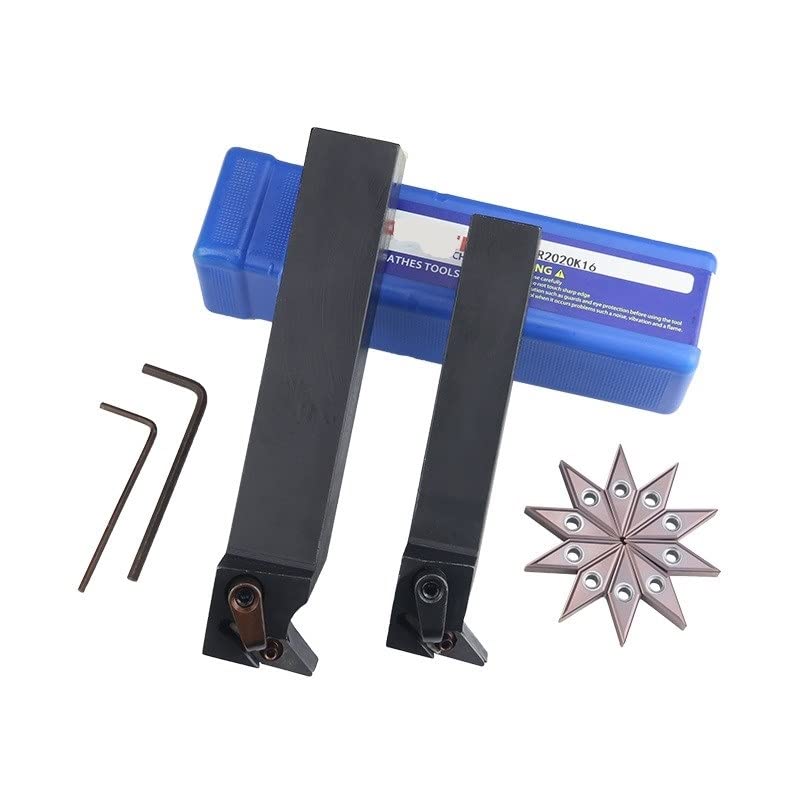 Porta herramienta para torno MVUNR2020K16 con 10 insertos WNMG miniatura 3