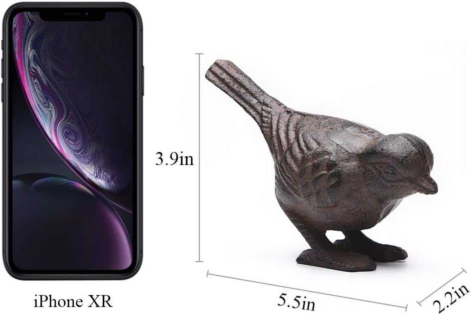 BRASSTAR Rustic Cast Iron Antique Bird Farmhouse Décor for The Home Bird Decorations Finish Collectible Replica Rust Color PTZY230 - Image 2