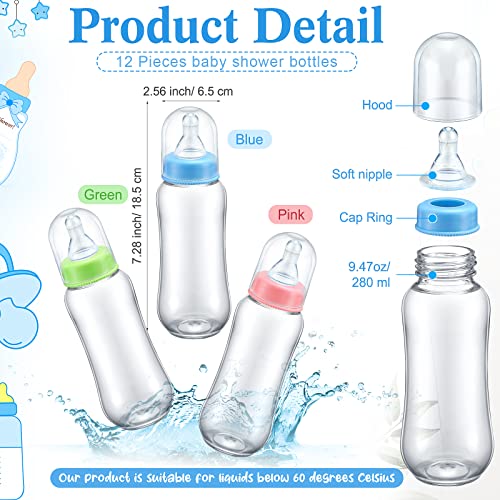 Cool Baby Shower Games Bottle Chug Sign Wooden Greenery Baby Gift Sets Gender Reveal Party Favors And 12 Pcs Baby Bottle Shower Favor Baby Bottles For Baby Shower Games Gender Reveal #TOP2