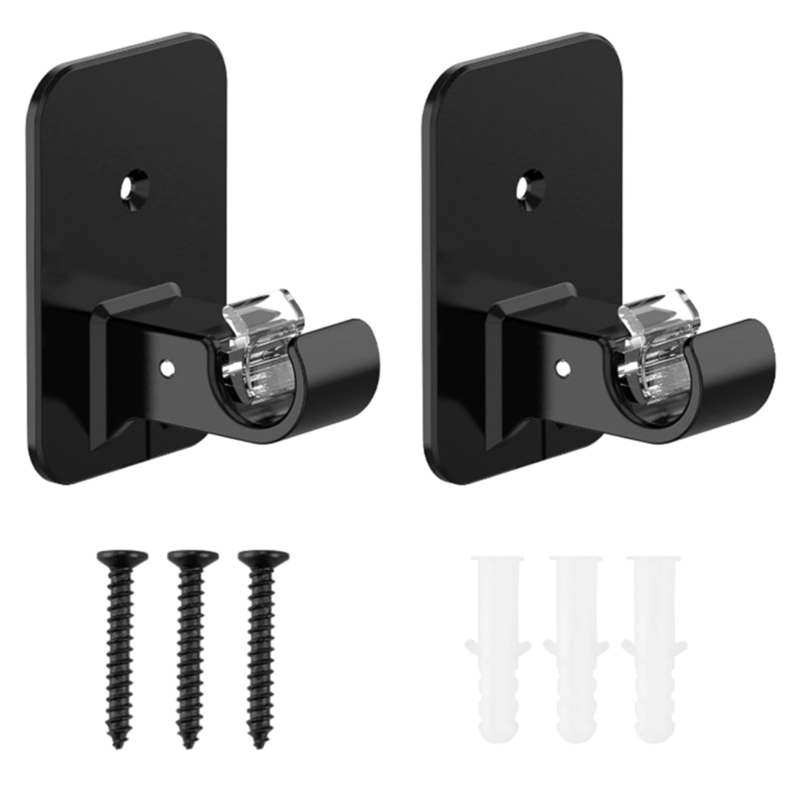 YROHGKPN Of 2 Heavy Duty Auto Adhesive Curtain Rod Brackets Drillless Damage Release Installation for Renters Apartments Heavy Duty Adhesive Curtain Brackets