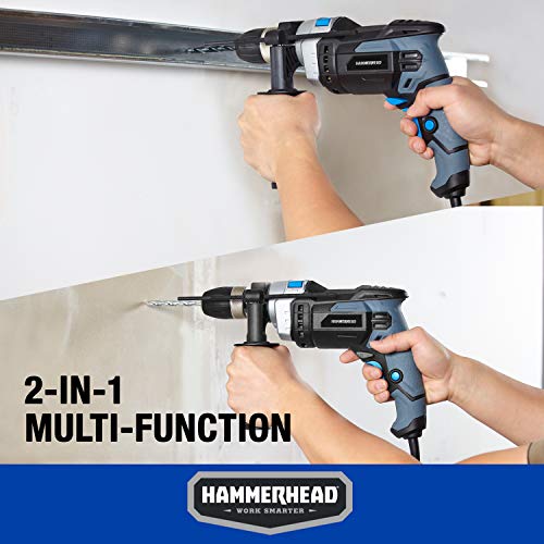Hammerhead 7.5-Amp 1/2 Inch Variable Speed Hammer Drill with 6pcs Bit - HAHD075 by Hammerhead - Image 4