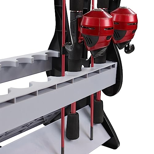 Redline Canyon Fishing Rod Holder - Fishing Gear Pole Holder For 16 Rod And Reel Combos - Vertical Fishing Rod Rack Floor Storage #TOP5