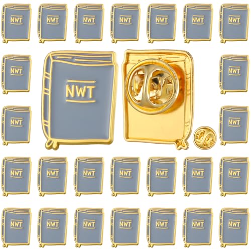Image of Landical Christian Enamel Pin Gift Bulk, Holy Bible Scripture Square Lapel Pins for Suit Jacket Jesus Back to School Religious Party Supplies Women Men Badge Bagpacks