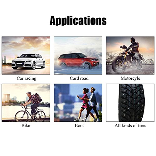 Image of Wheel Car Tires Studs,Replacement Studs for My Tires Snow Tire 9 Mm,Tire Studs for Ice and Snow,Ice Studs for Tyres,100pcs 9mm /0.35 inch Wheel Tyre Stud Screws Snow Tire Spikes for Car Auto SUV ATV