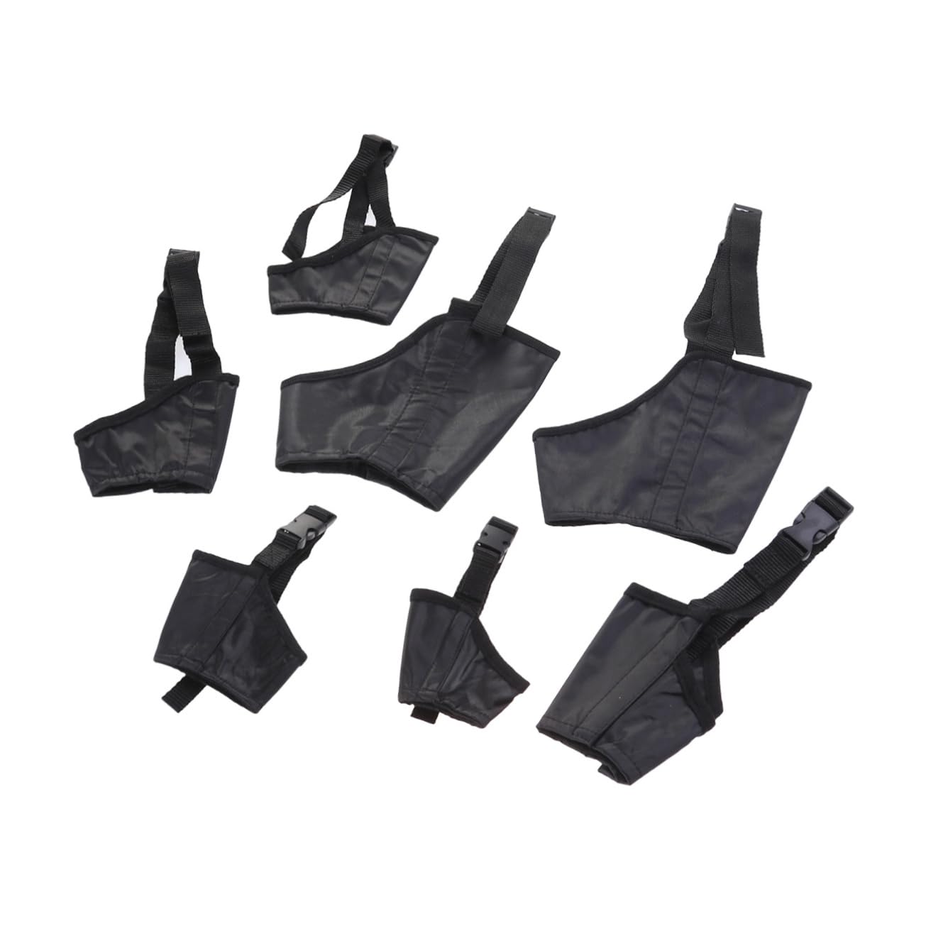 Abaodam 7pcs Muzzle Pet Supplies Pet Mouth Cover Dog Mouth Cover Black
