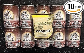 Mr. Brown Coffee Original 10 pack Free Chamorro Chip Cookies 10 X 240ml cans