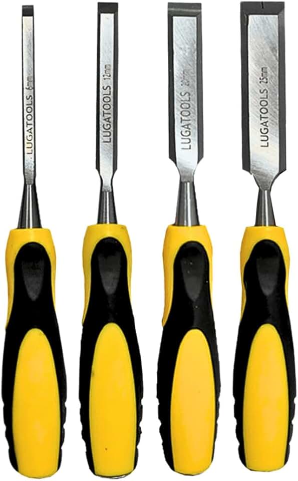 Jogo Formão 4 Peças Ideal Para Entalhar Madeira Lugatools