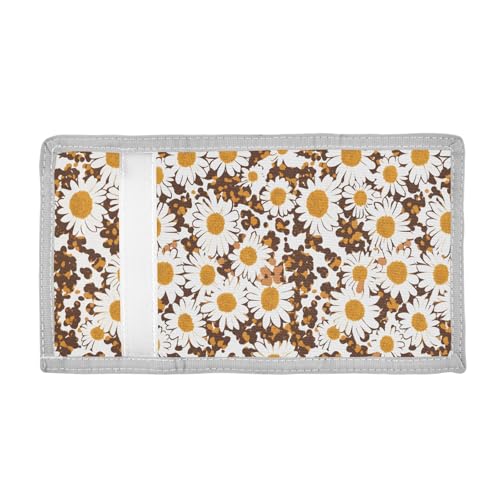 ALAZA Kids Wallets for Boys Girls Toddler Trifold Wallet Children Small White Daisy Flower Leopard with Zipper Coin Pocket2
