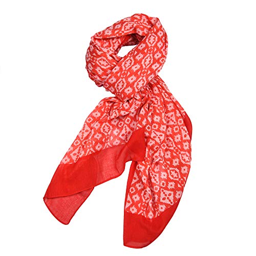 Image of AQVA Printed Cotton Scarf, Soft Scarves Stoles for Summer & Winter for Women & Girls (Size: 75 x 43 Inches)