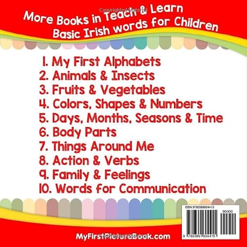 My First Irish Days, Months, Seasons & Time Picture Book with English Translations (Teach & Learn Basic Irish words for Children) - Thumbnail 2